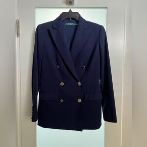 Lauren Ralph Lauren navy blue blazer. Size 0 small